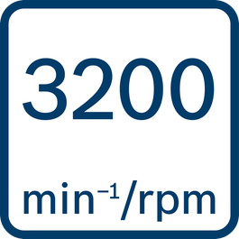  Prędkość obrotowa bez obciążenia 3 200 min–1 / obr./min