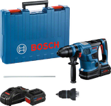 Zestaw wiertarki udarowej Bosch GBH 18V-34 CF z walizką.