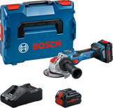 Zestaw akumulatorowej szlifierki kątowej Bosch GWX 18V-15 SC.