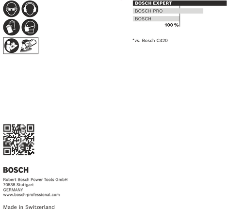 Zestaw papierów ściernych Bosch EXPERT C470 100×150 mm 60/120/180 10 szt.