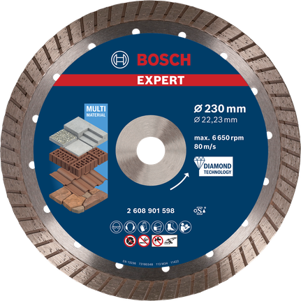 Diamentowa tarcza tnąca Bosch EXPERT MultiMaterial 230 mm.