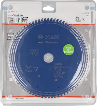 Tarcza tnąca Bosch Expert for Aluminium 254 mm do pił akumulatorowych.