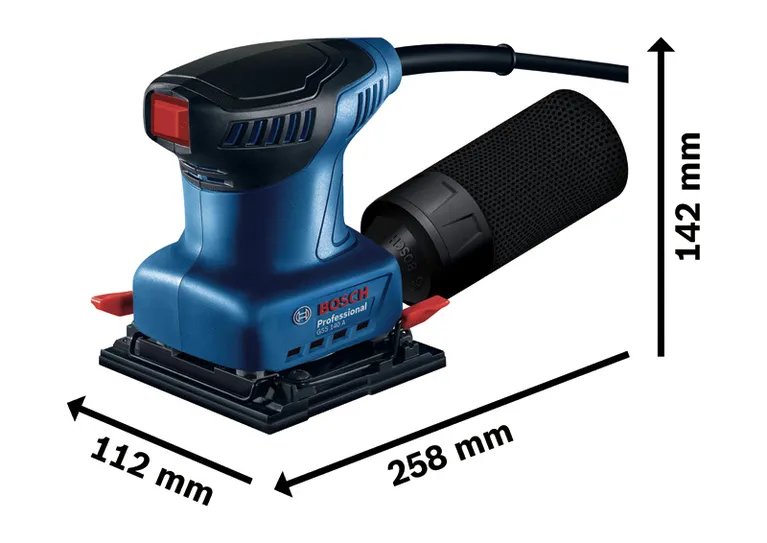 Szlifierka Bosch GSS 140 A z systemem odsysania pyłu.