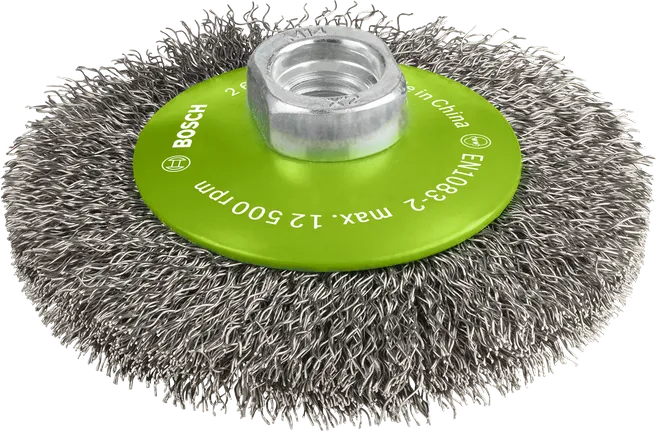 Szczotka stożkowa do czyszczenia stali nierdzewnej Bosch PRO, 100 mm.