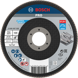 Tarcza listkowa Bosch PRO X571 kątowa 125 mm G120.
