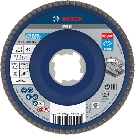 Tarcza listkowa Bosch PRO X571 115 mm G40 X-Lock do metalu.
