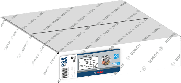 Taśma szlifierska Bosch PRO Y580 G80 40x760mm, 10 sztuk.