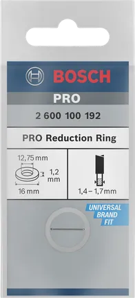 Pierścień redukcyjny Bosch PRO 16 x 1,2 x 12,75 mm.