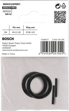 Zestaw pierścieni i sworzni ustalających Bosch 3/4″ 4 szt.
