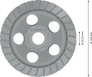 Głowica szlifierska Bosch PRO Multi Material, średnica 125 mm.