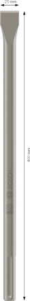 Dłuto płaskie Bosch PRO SDS max-4C 25x400 mm.