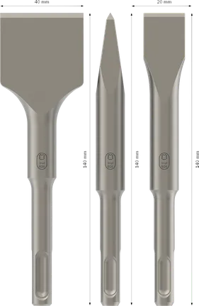 Zestaw dłut Bosch PRO SDS plus-4C, 3 sztuki, 140 mm.