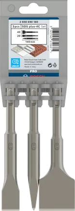Zestaw dłut Bosch SDS plus-4C 3-częściowy 140 mm.