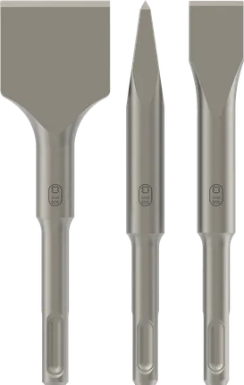 Zestaw dłut Bosch PRO SDS plus-4C, 3 szt., do prac wyburzeniowych.