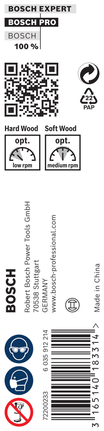 Wiertło świdrowe do drewna Bosch PRO 6 x 170 x 235 mm do drewna twardego i miękkiego.