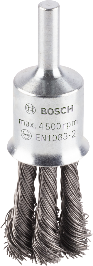 Szczotka końcowa Bosch PRO Metal z grubym drutem.