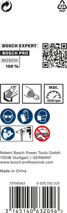 Szczotka końcowa ze stali nierdzewnej Bosch PRO 19 x 0,35 mm.