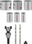 Zestaw otwornic Bosch PRO Multi Material Q-Lock Arbor, 10 szt.