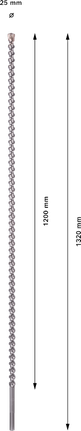 Wiertło Bosch PRO SDS-max-7 25x1200x1320 mm.