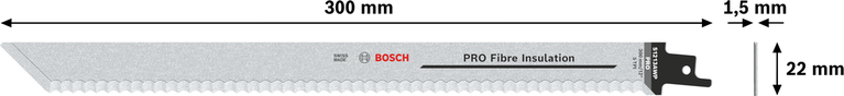 Ostrze ząbkowane Bosch PRO Fibre Insulation S1213AWP, 300 mm.