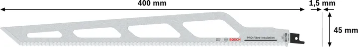 Brzeszczot ząbkowany Bosch PRO Fibre Insulation S2013AWP 400 mm.