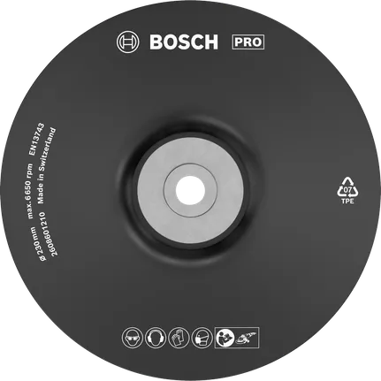 Miękka tarcza oporowa Bosch PRO 230 mm do szlifierek kątowych.