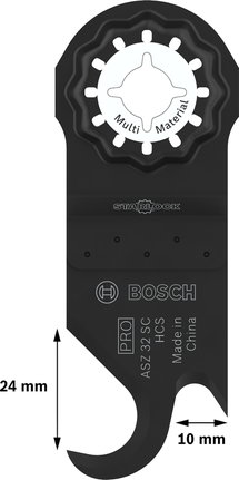 Ostrze wielofunkcyjne Bosch PRO ASZ 32 SC do cięcia wielu materiałów.