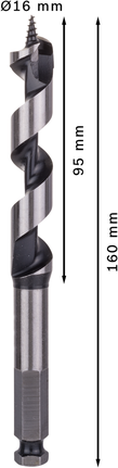 Świder do drewna Bosch PRO 16 x 95 x 160 mm.
