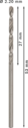 Wiertło kręte Bosch PRO Metal HSS-G 2,2 mm.