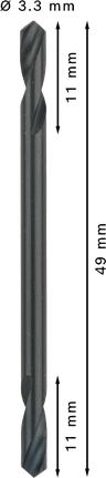 Wiertło dwustronne Bosch PRO Metal HSS-G 3,3 mm.