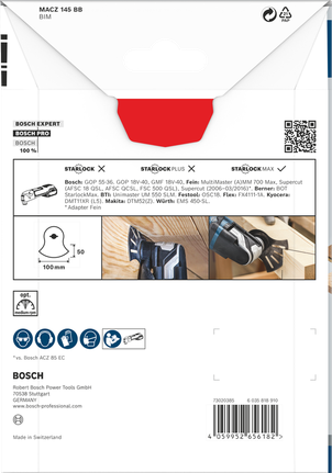 Ostrze do narzędzia wielofunkcyjnego Bosch PRO MACZ 145 BB 100×50 mm.
