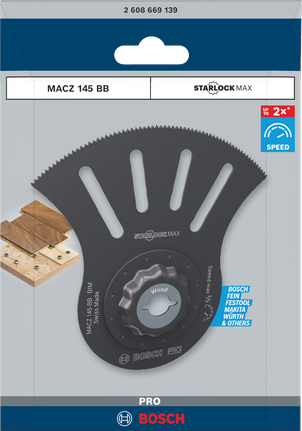 Ostrze do narzędzia wielofunkcyjnego Bosch PRO MACZ 145 BB 100×50 mm.
