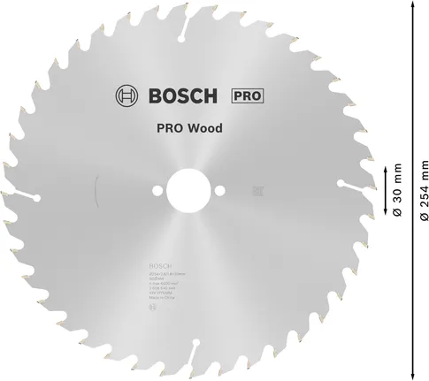 Tarcza piły tarczowej Bosch PRO Wood 254 mm 60 zębów.