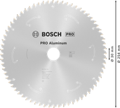 Akumulatorowa tarcza tnąca do pilarki tarczowej Bosch PRO Aluminium 254 mm.