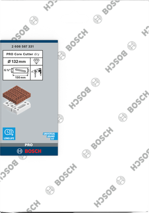 Wiertło wiertnicze Bosch PRO Core Cutter na sucho 132×150 mm.