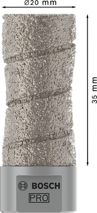 Frez ceramiczny do pracy na sucho Bosch PRO Ceramic 20x35 mm M14.