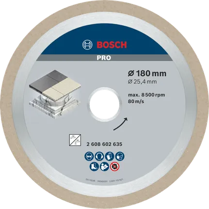 Tarcza diamentowa Bosch PRO Ceramic 180 mm do cięcia płytek.