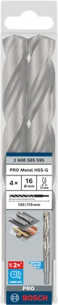Zestaw wierteł krętych HSS-G Bosch PRO Metal do metalu, 16 mm.