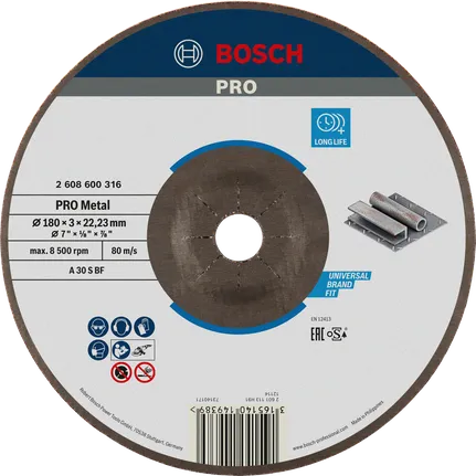 Tarcza tnąca Bosch PRO Metal Bonded 180 x 3 mm.