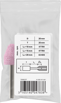 Zestaw wierteł trzpieniowych stalowych Bosch PRO 20×25 mm G60 stożkowych.