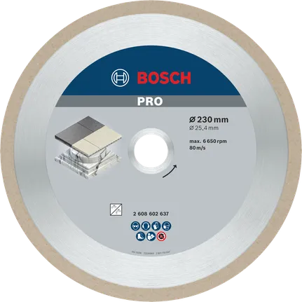 Tarcza diamentowa Bosch PRO Ceramic do cięcia płytek, 230 mm.
