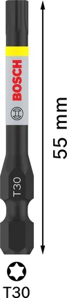 Bit udarowy Bosch PRO Torx T30 55 mm, pojedynczy element.