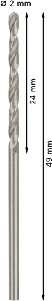 Wiertło spiralne Bosch PRO Metal HSS-G 2 mm.
