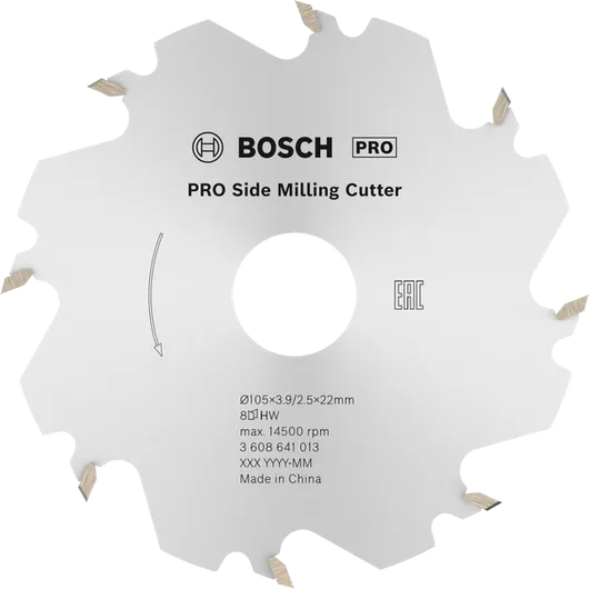 Frez boczny Bosch PRO, 105 mm, 8 zębów.