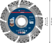 Diamentowa tarcza tnąca Bosch EXPERT Multi Material 125 mm.