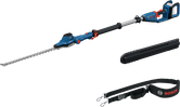 Teleskopowa nożyca do żywopłotu Bosch GHE 18V-50 z paskiem.