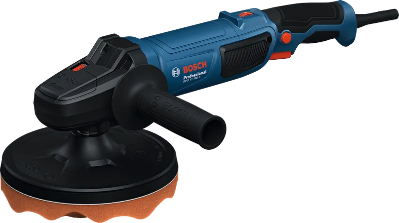 Polerka Bosch GPO 11-180 S z ergonomicznym uchwytem.