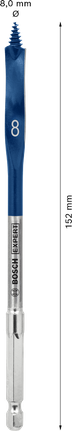 Wiertło łopatkowe samoprzylepne Bosch EXPERT Speed 8 x 152 mm.