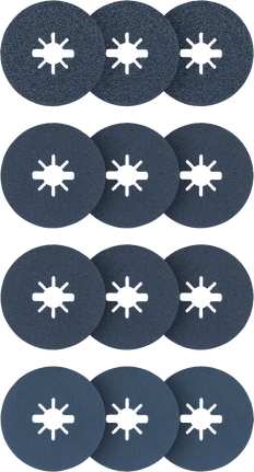 Zestaw tarcz fibrowych Bosch PRO R574 X-Lock 125 mm, 12 sztuk.