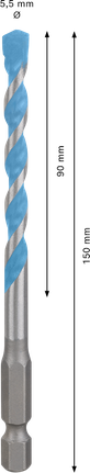 Wiertło wielofunkcyjne Bosch EXPERT HEX-9, 5,5 mm.